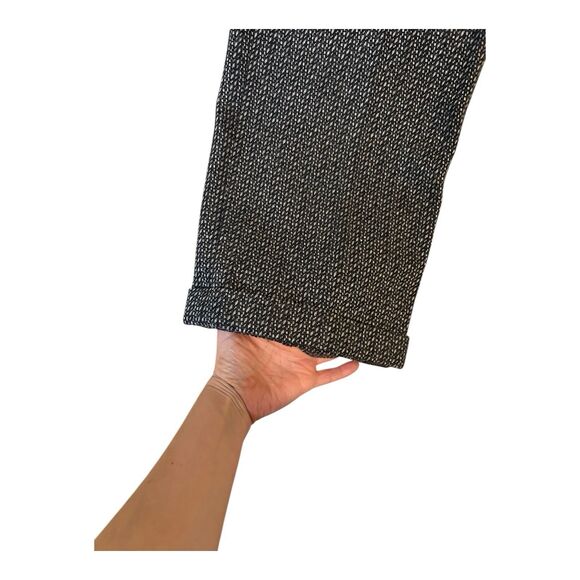 Banana Republic Wylder Straight Tweed Pant Trouser Cuffed Sz 8P Blackstone Twill - Picture 9 of 16